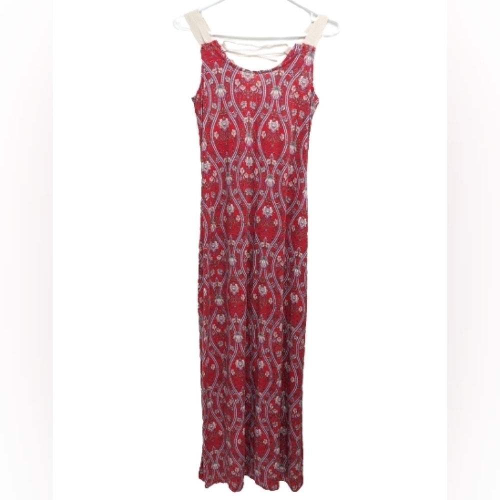 Pink Rose floral maxi dress size S